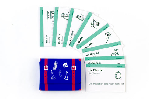 Vocabulary flashcards, lower intermediate level. German A2