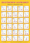 "Deutsche Alphabet" poster. Uppercase and lowercase letters