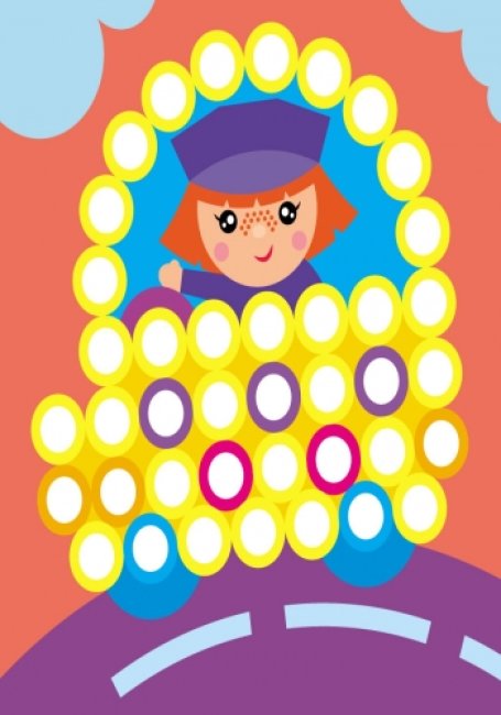 Мозаїка з наліпок. Для дітей від 4 років. Кружечки