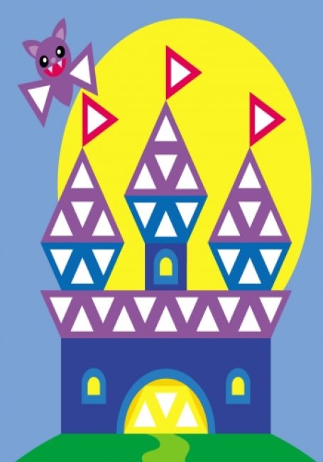 Мозаїка з наліпок. Для дітей від 4 років. Трикутники